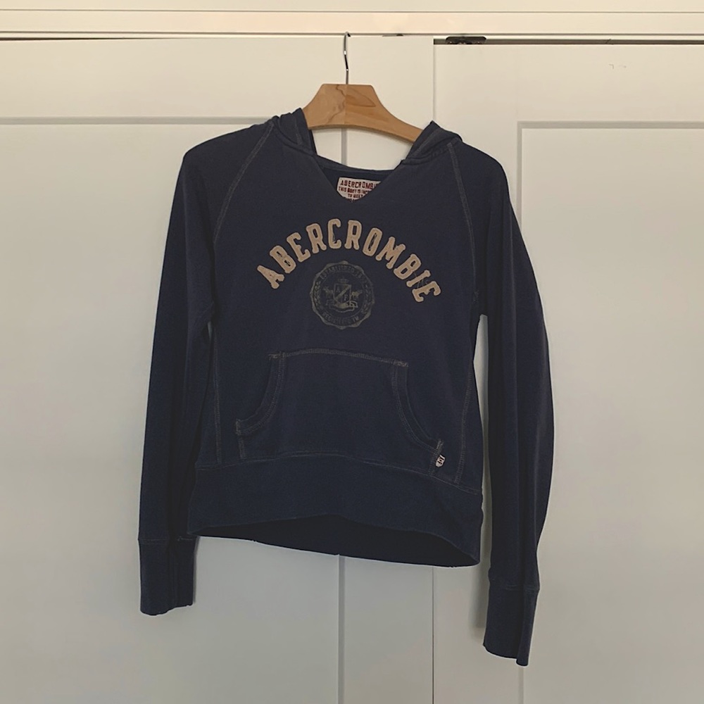 Abercrombie and Fitch A+F sweatshirt M cropped Blue